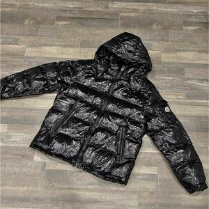 Moncler Gray Jacket with Red and Blue Accents